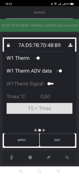 Приложение для опроса беспроводных термоштанг и гигротермоштанг