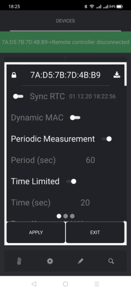 Приложение для опроса беспроводных термоштанг и гигротермоштанг
